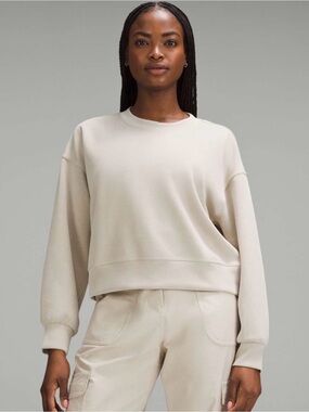 Lululemon Neutral Mojave Tan Softstreme Perfectly Oversized Crewneck Sweatshir